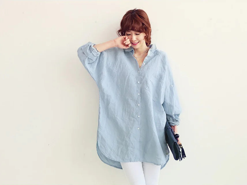 Cotton Linen Dress Shirt Combination