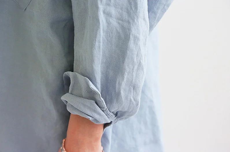 Cotton Linen Dress Shirt Combination