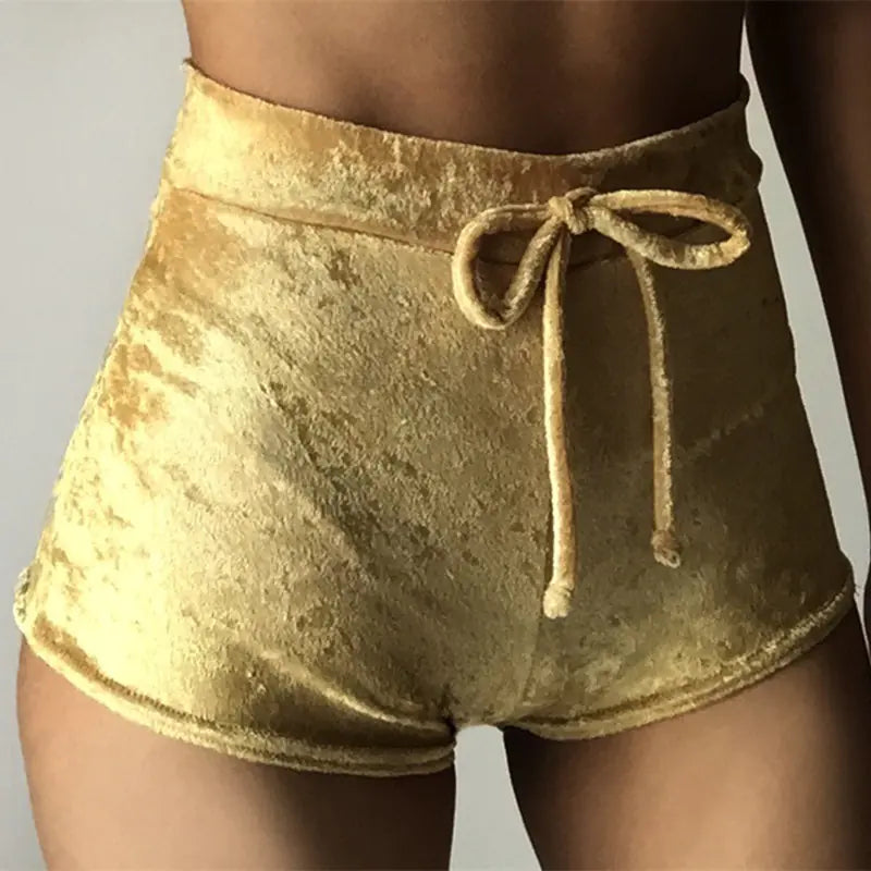 Fleece Drawstring Pleated Sports Shorts