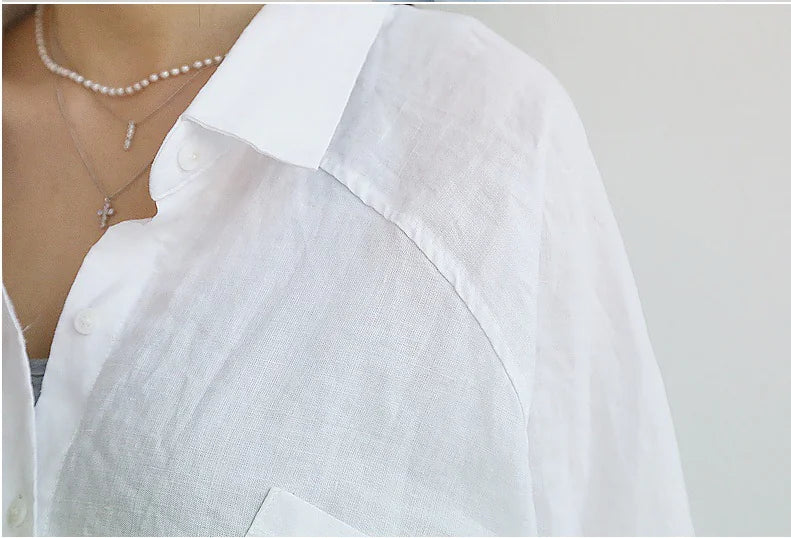 Cotton Linen Dress Shirt Combination