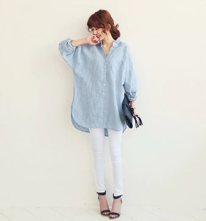 Cotton Linen Dress Shirt Combination