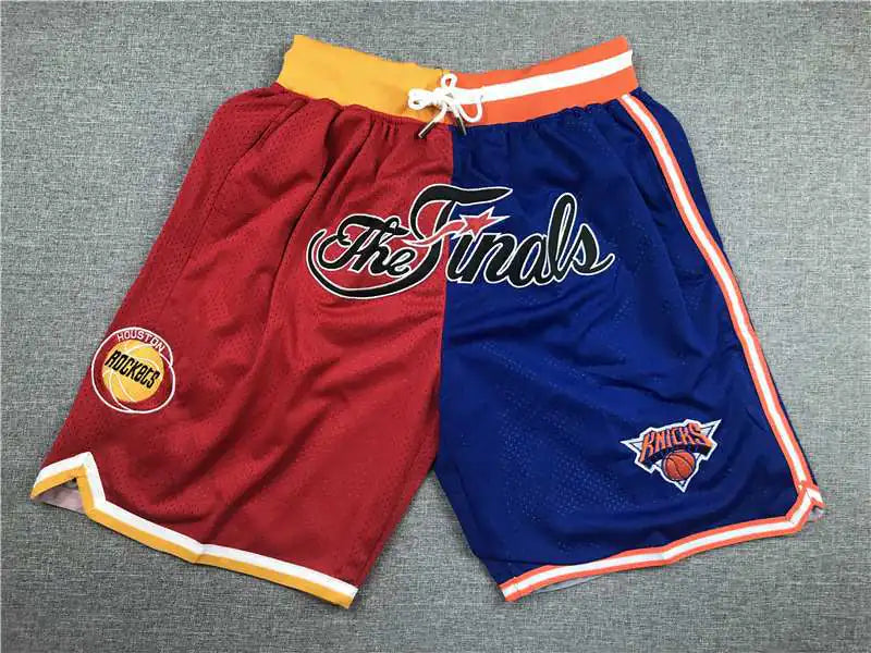 Retro Embroidered Mesh Pocket Basketball Shorts