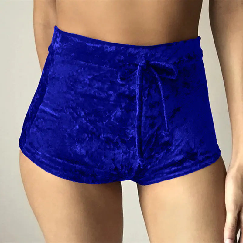 Fleece Drawstring Pleated Sports Shorts