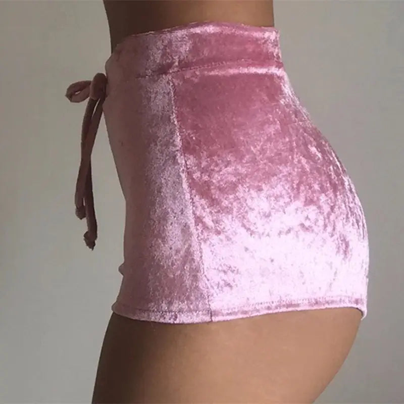 Fleece Drawstring Pleated Sports Shorts