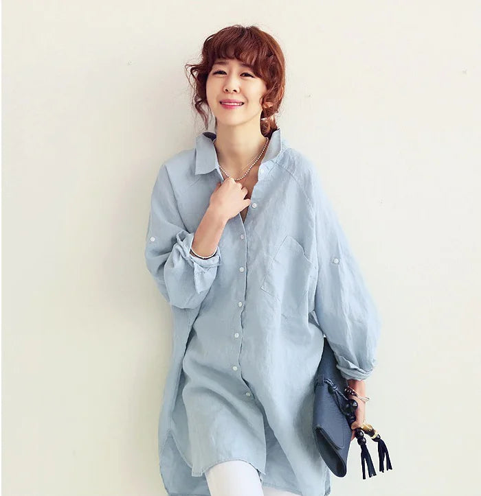 Cotton Linen Dress Shirt Combination